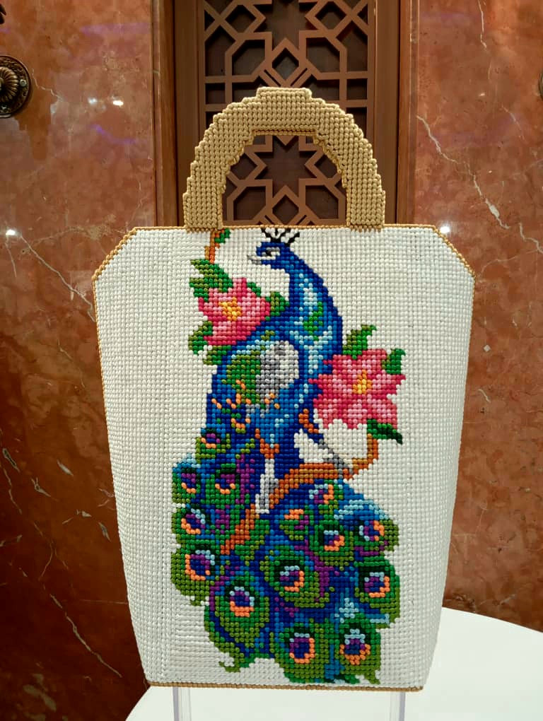 Peacock design handbag