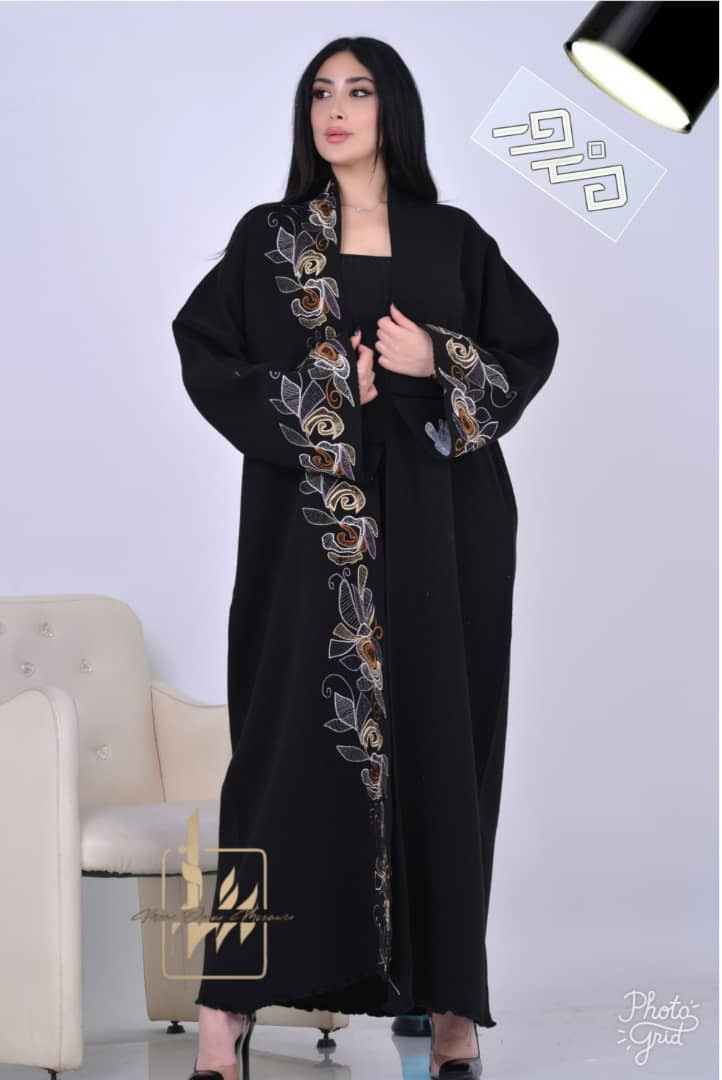 Floral embroider abaya