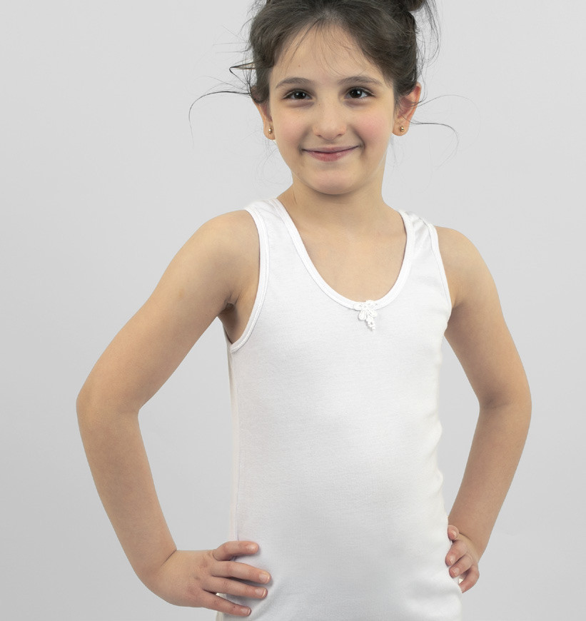 Girl's Underwear Wide Camisole Satin - Hover