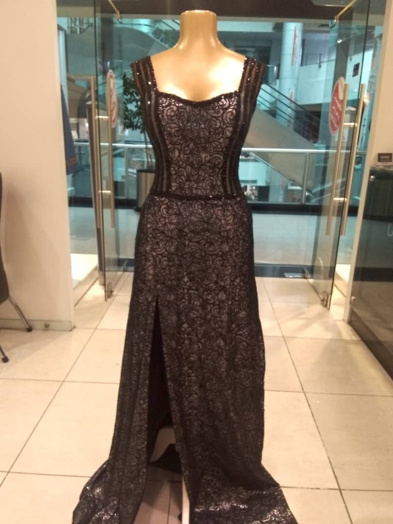 charming classic Long Dress with nol beads