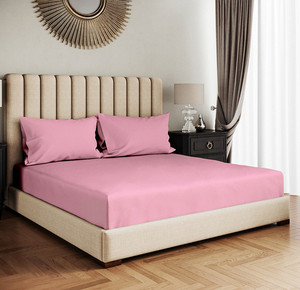 Double fitted sheet set cotton