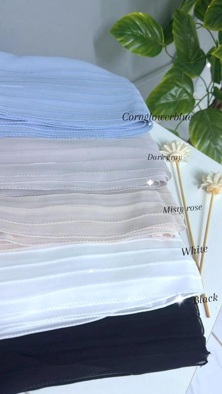 plain crepe hijab - Hover