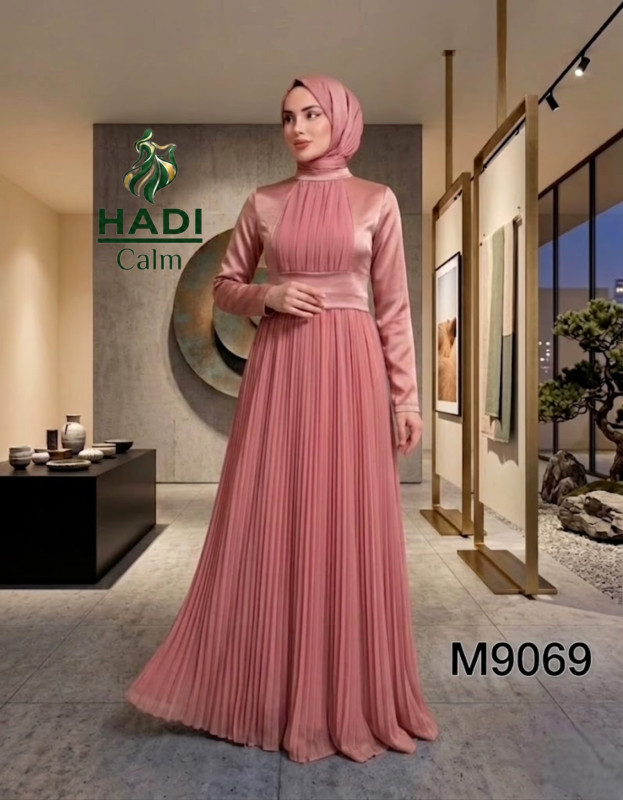 M9069  satin Zara dress with modern style - Hover