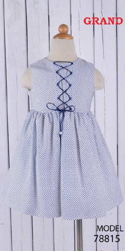 Dotted laced up Dress - Hover