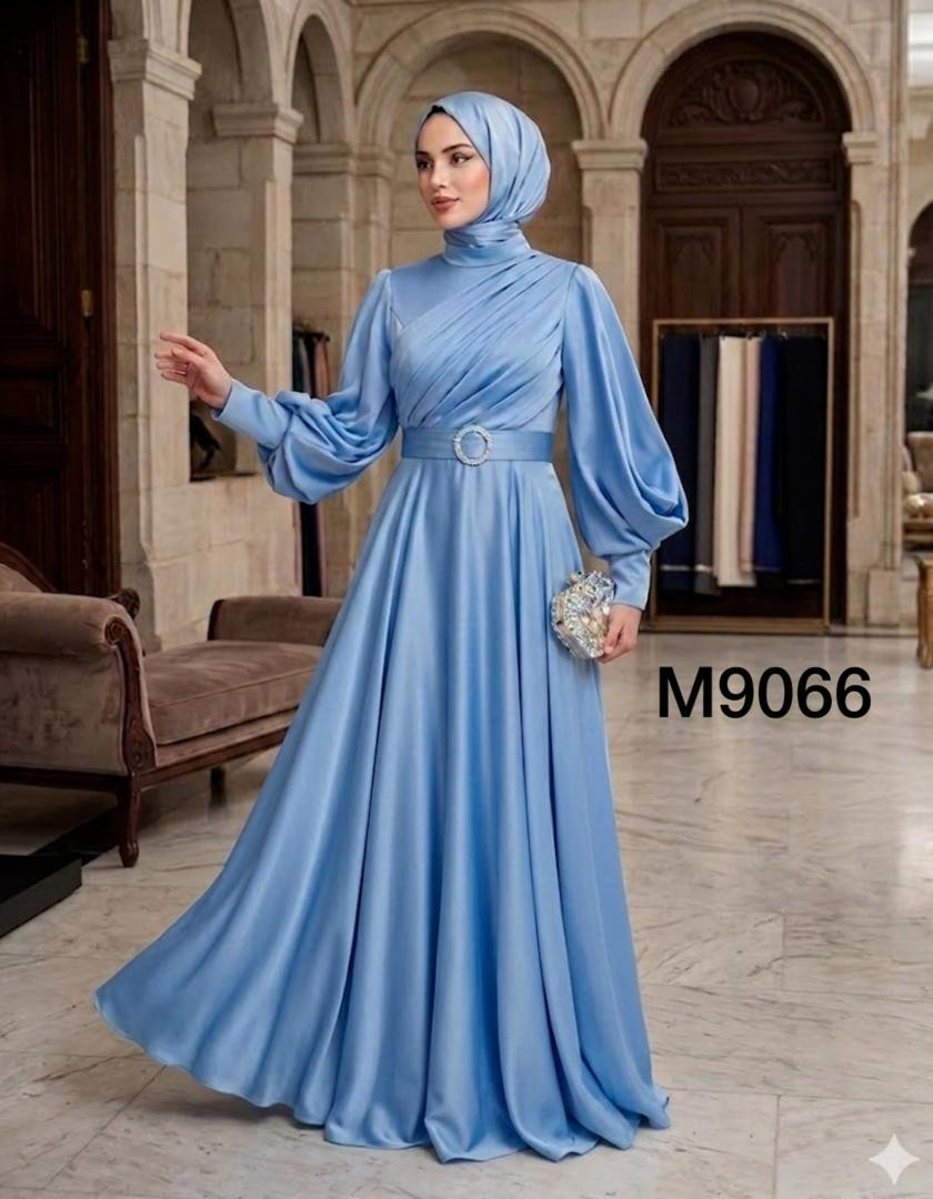Elegant Zara satin dress- M9066 - Hover