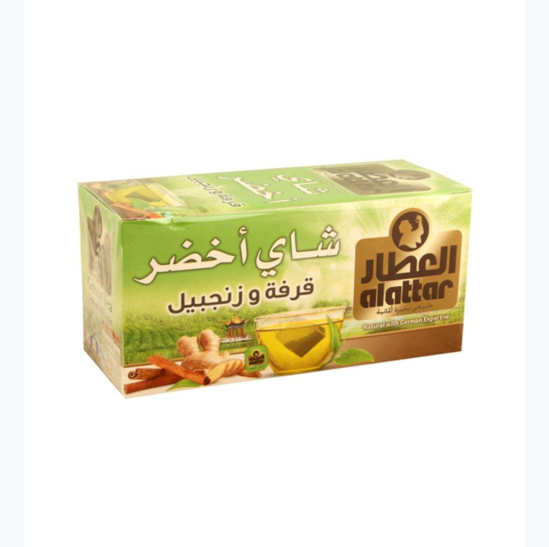 alattar green tea with cinnamon and ginger