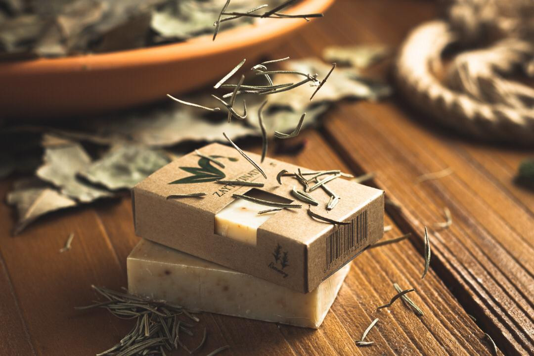 Olive oil and rosemary soap